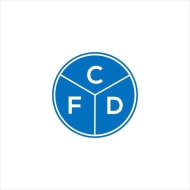 Chicago İtfaiye Departmanı 'nın logo tasarımı. CFD monogram harflerin baş harflerinin logosu. Beyaz arkaplanda CFD harf tasarımı.