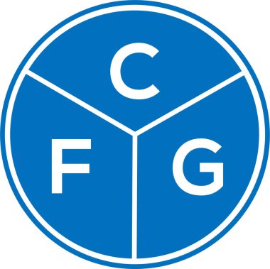 CFG harf logosu tasarımı. CFG monogram harflerin baş harfleri logo kavramı. Beyaz arkaplanda CFG harf tasarımı.