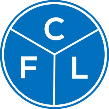 CFL harf logosu tasarımı. CFL monogram harflerin baş harfleri logo kavramı. Beyaz arkaplanda CFL harf tasarımı.