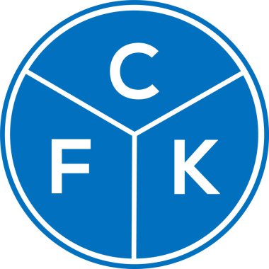 CFK harf logosu tasarımı. CFK monogram harflerin baş harfleri logo kavramı. Beyaz arkaplanda CFK harf tasarımı.