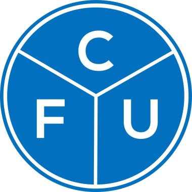 İşlemci mektup logosu tasarımı. İşlemci başharflerinin baş harfleri logo konsepti. Beyaz arkaplanda CFU harf tasarımı.