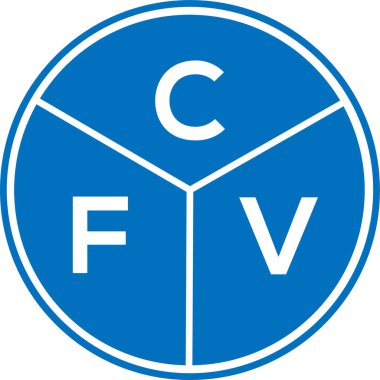 CFV harf logosu tasarımı. CFV monogram harflerin baş harfleri logo kavramı. Beyaz arkaplanda CFV harf tasarımı.