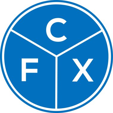 CFX harfli logo tasarımı. CFX başharflerin baş harfleri logo konsepti. Beyaz arkaplanda CFX harf tasarımı.