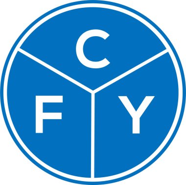 CFY harf logosu tasarımı. CFY monogram harflerin baş harfleri logo kavramı. Beyaz arkaplanda CFY harf tasarımı.