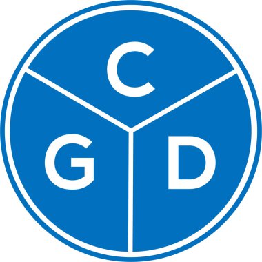 CGD harf logosu tasarımı. CGD monogram harflerin baş harfleri logo kavramı. Beyaz arkaplanda CGD harf tasarımı.