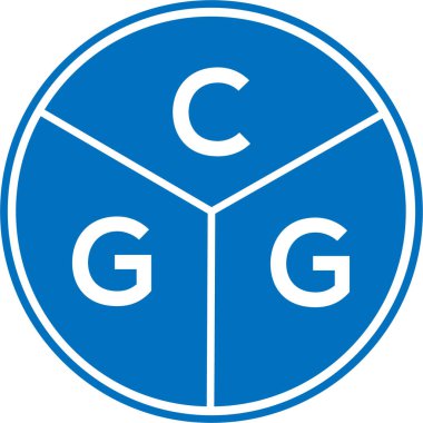 CGG harf logosu tasarımı. CGG monogram harflerin baş harfleri logo kavramı. Beyaz arkaplanda CGG harf tasarımı.