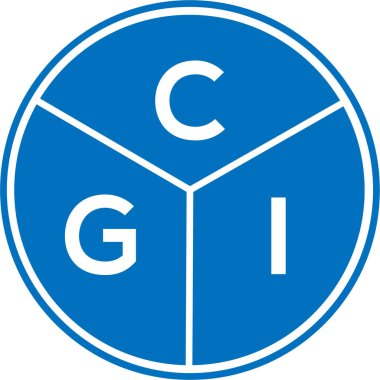 CGI harf logosu tasarımı. CGI harflerin baş harfleri logo konsepti. Beyaz arkaplanda CGI harf tasarımı.