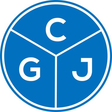 CGJ harf logosu tasarımı. CGJ monogram harflerin baş harfleri logo kavramı. Beyaz arkaplanda CGJ harf tasarımı.