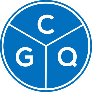 CGQ harf logosu tasarımı. CGQ monogram harflerin baş harfleri logo kavramı. Beyaz arkaplanda CGQ harf tasarımı.