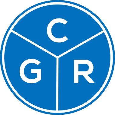 CGR harf logosu tasarımı. CGR monogram harflerin baş harfleri logo kavramı. Beyaz arkaplanda CGR harf tasarımı.