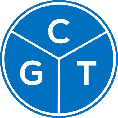 CGT harf logosu tasarımı. CGT monogram harflerin baş harfleri logo kavramı. Beyaz arkaplanda CGT harf tasarımı.
