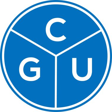 CGU harf logosu tasarımı. CGU monogram harflerin baş harfleri logo kavramı. Beyaz arkaplanda CGU harf tasarımı.