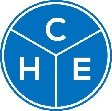 CHE mektup logosu tasarımı. CHE monogram harflerin baş harfleri logo kavramı. Beyaz arkaplanda CHE harf tasarımı.