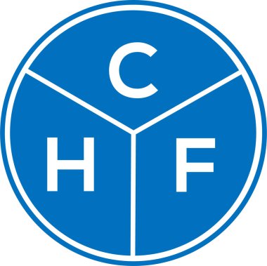 CHF mektup logosu tasarımı. CHF başharflerinin baş harfleri logo konsepti. Beyaz arkaplanda CHF harf tasarımı.