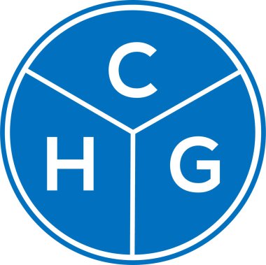 CHG mektup logosu tasarımı. CHG başharflerinin baş harfleri logo konsepti. Beyaz arkaplanda CHG harf tasarımı.