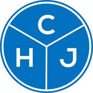 CHJ harf logosu tasarımı. CHJ başharflerinin baş harfleri logo konsepti. Beyaz arkaplanda CHJ harf tasarımı.