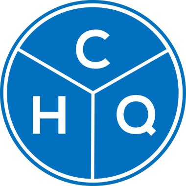 CHQ mektup logosu tasarımı. CHQ başharflerinin baş harfleri logo konsepti. Beyaz arkaplanda CHQ harf tasarımı.