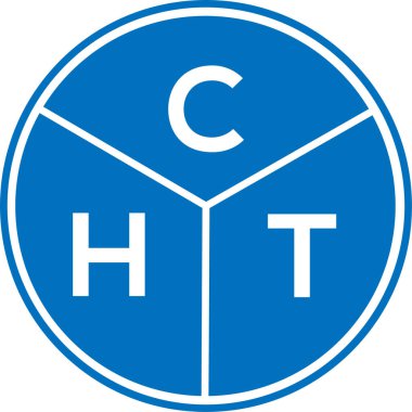 CHT mektup logosu tasarımı. CHT başharflerinin baş harfleri logo konsepti. Beyaz arkaplanda CHT harf tasarımı.