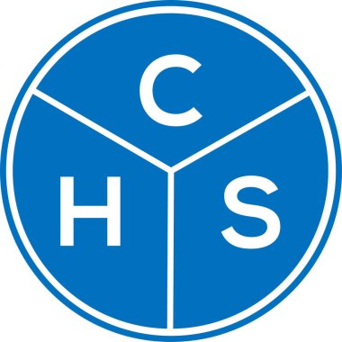 CHS mektup logosu tasarımı. CHS başharflerinin baş harfleri logo konsepti. Beyaz arkaplanda CHS harf tasarımı.