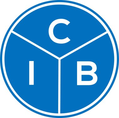 CIB mektup logosu tasarımı. CIB monogram harflerin baş harfleri logo kavramı. Beyaz arkaplanda CIB harf tasarımı.