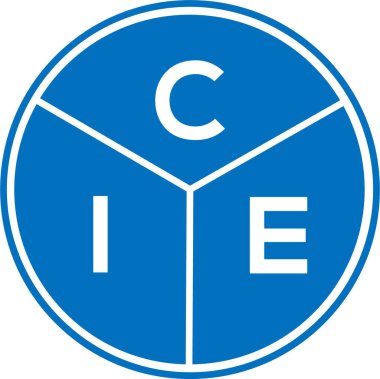 CIE mektup logosu tasarımı. CIE başharflerin baş harfleri logo konsepti. Beyaz arkaplanda CIE harf tasarımı.