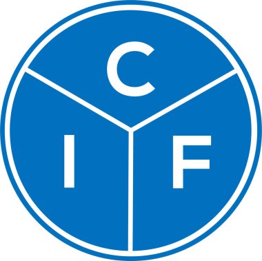 CIF mektup logosu tasarımı. CIF monogram harflerin baş harfleri logo kavramı. Beyaz arkaplanda CIF harf tasarımı.