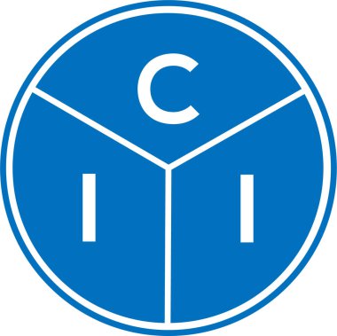 CII harfli logo tasarımı. CII monogram harflerin baş harfleri logo kavramı. Beyaz arkaplanda CII harf tasarımı.
