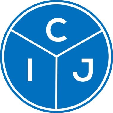 CIJ mektup logosu tasarımı. CIJ monogram harflerin baş harfleri logo kavramı. Beyaz arkaplanda CIJ harf tasarımı.
