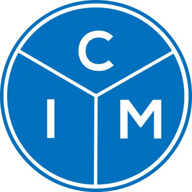 CIM mektup logosu tasarımı. CIM başharflerinin baş harfleri logo konsepti. Beyaz arkaplanda CIM harf tasarımı.