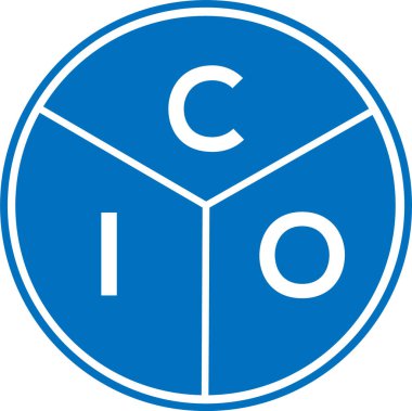 CIO mektup logosu tasarımı. CIO monogram harflerin baş harfleri logo konsepti. Beyaz arkaplanda CIO harf tasarımı.
