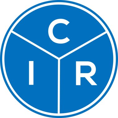CIR mektup logosu tasarımı. CIR monogram harflerin baş harfleri logo kavramı. Beyaz arkaplanda CIR harf tasarımı.