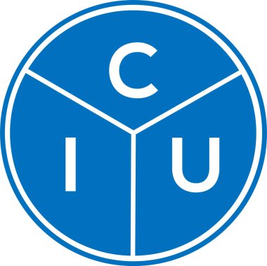 CIU mektup logosu tasarımı. CIU monogram harflerin baş harfleri logo kavramı. Beyaz arkaplanda CIU harf tasarımı.