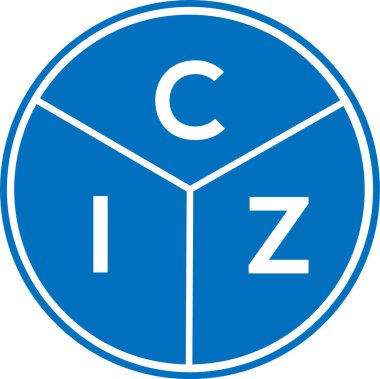 CIZ harf logosu tasarımı. CIZ başharflerin baş harfleri logo konsepti. Beyaz arkaplanda CIZ harf tasarımı.