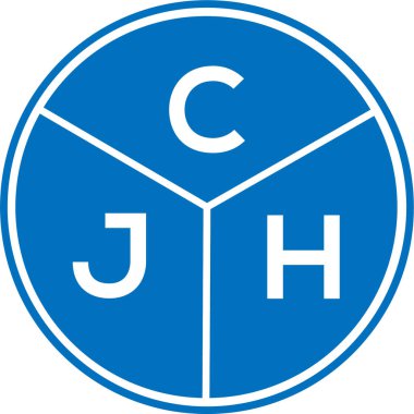 CJH harf logosu tasarımı. CJH monogram harflerin baş harfleri logo kavramı. Beyaz arkaplanda CJH harf tasarımı.