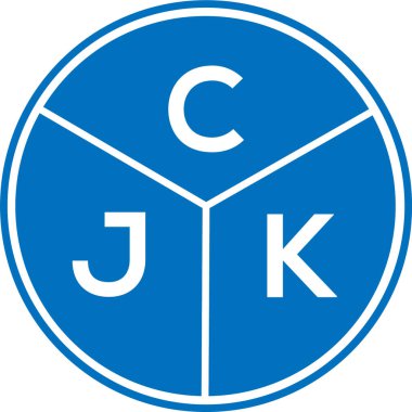 CJK mektup logosu tasarımı. CJK monogram harflerin baş harfleri logo kavramı. Beyaz arkaplanda CJK harf tasarımı.