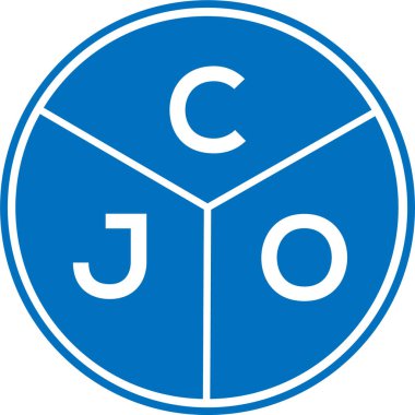 CJO harf logosu tasarımı. CJO monogram harflerin baş harfleri logo kavramı. Beyaz arkaplanda CJO harf tasarımı.