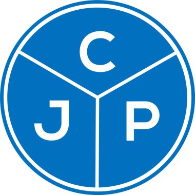 CJP harf logosu tasarımı. CJP harflerin baş harfleri logo konsepti. Beyaz arkaplanda CJP harf tasarımı.