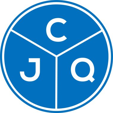 CJQ harf logosu tasarımı. CJQ monogram harflerin baş harfleri logo kavramı. Beyaz arkaplanda CJQ harf tasarımı.