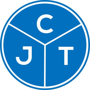 CJT harf logosu tasarımı. CJT monogram harflerin baş harfleri logo kavramı. Beyaz arkaplanda CJT harf tasarımı.