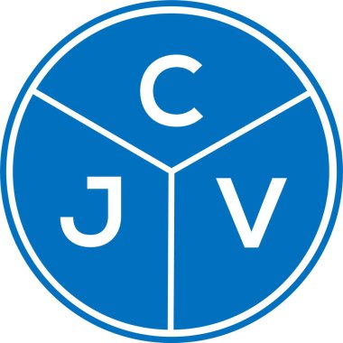 CJV harf logosu tasarımı. CJV monogram harflerin baş harfleri logo kavramı. Beyaz arkaplanda CJV harf tasarımı.