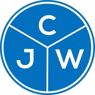CJW harf logosu tasarımı. CJW monogram harflerin baş harfleri logo kavramı. Beyaz arkaplanda CJW harf tasarımı.