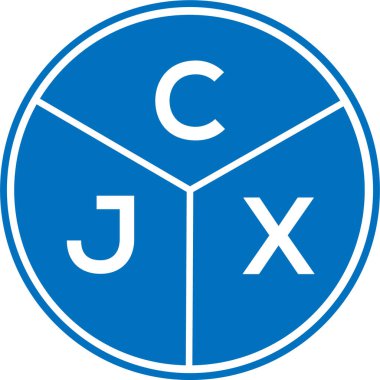 CJX harfli logo tasarımı. CJX başharflerin baş harfleri logo konsepti. Beyaz arkaplanda CJX harf tasarımı.