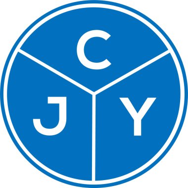 CJY harf logosu tasarımı. CJY monogram harflerin baş harfleri logo kavramı. Beyaz arkaplanda CJY harf tasarımı.