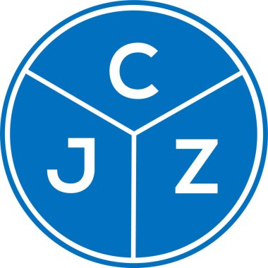 CJZ harf logosu tasarımı. CJZ monogram harflerin baş harfleri logo kavramı. Beyaz arkaplanda CJZ harf tasarımı.
