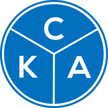 CKA mektup logosu tasarımı. CKA başharflerin baş harfleri logo konsepti. Beyaz arkaplanda CKA harf tasarımı.