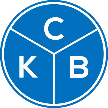 CKB harfi logo tasarımı. CKB monogram harflerin baş harfleri logo kavramı. Beyaz arkaplanda CKB harf tasarımı.