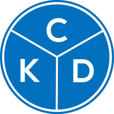 CKD harf logosu tasarımı. CKD monogram harflerin baş harfleri logo kavramı. Beyaz arkaplanda CKD harf tasarımı.