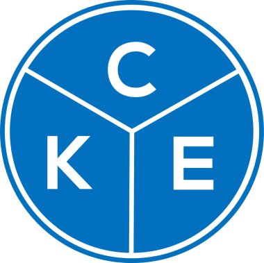 CKE mektup logosu tasarımı. CKE başharflerinin baş harfleri logo konsepti. Beyaz arkaplanda CKE harf tasarımı.