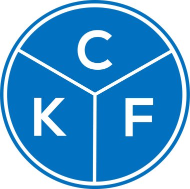 LZBCKF harf logosu tasarımı. CKF monogram harflerin baş harfleri logo kavramı. Beyaz arkaplanda CKF harf tasarımı.