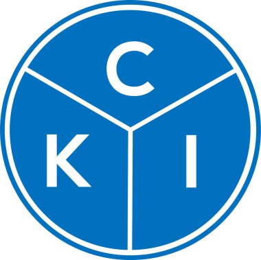 CKI harf logosu tasarımı. CKI monogram harflerin baş harfleri logo kavramı. Beyaz arkaplanda CKI harf tasarımı.